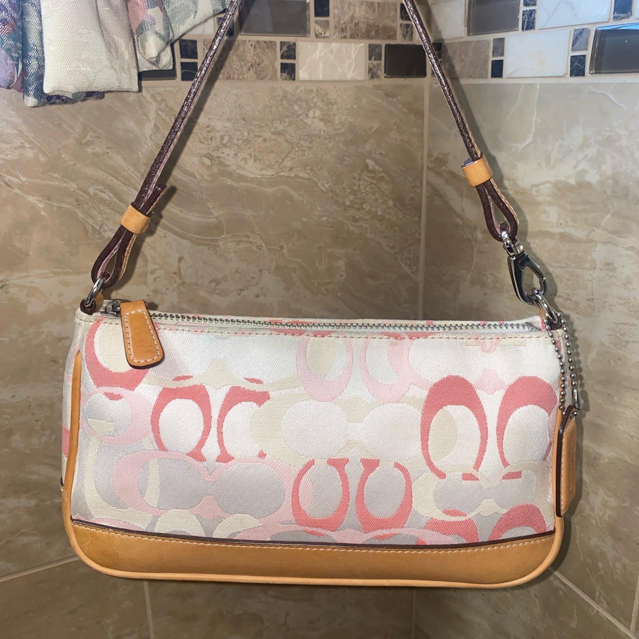 coach bags pink and brown