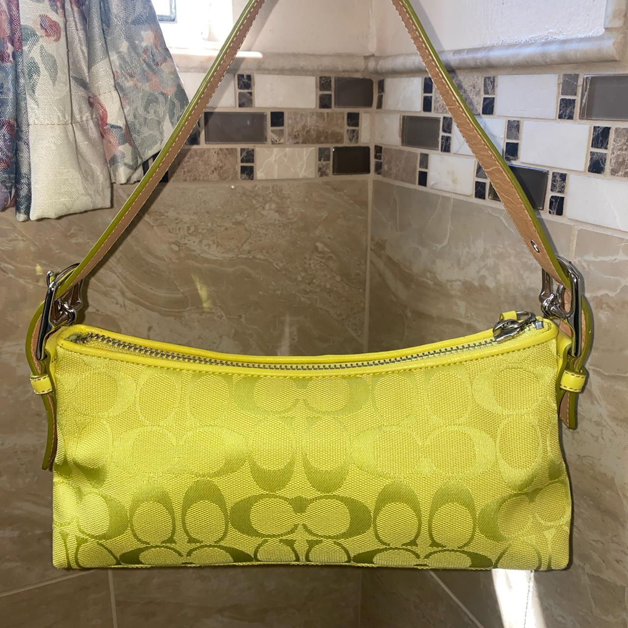 Coach, Bags, Vintage Lime Green Coach Tote