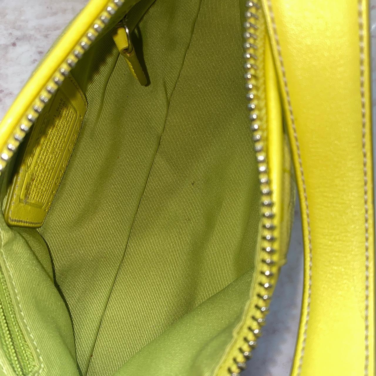 Coach, Bags, Vintage Coach Y2k Demi Baguette Bag H4j6094 Lime Green  Canvasbrown Leather