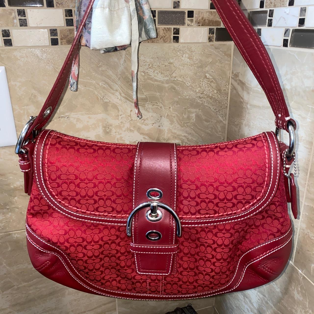 vintage red coach soho bag •FREE SHIPPING •in... Depop