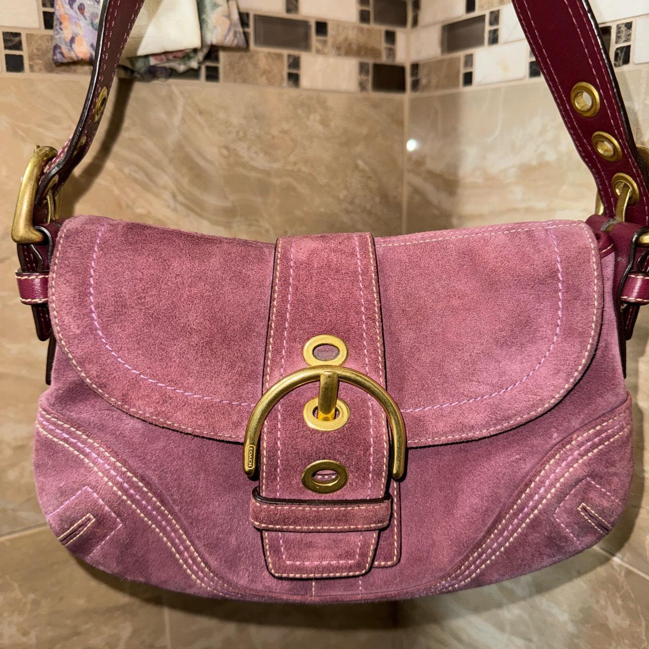 Coach newest Burgundy Suede Bag