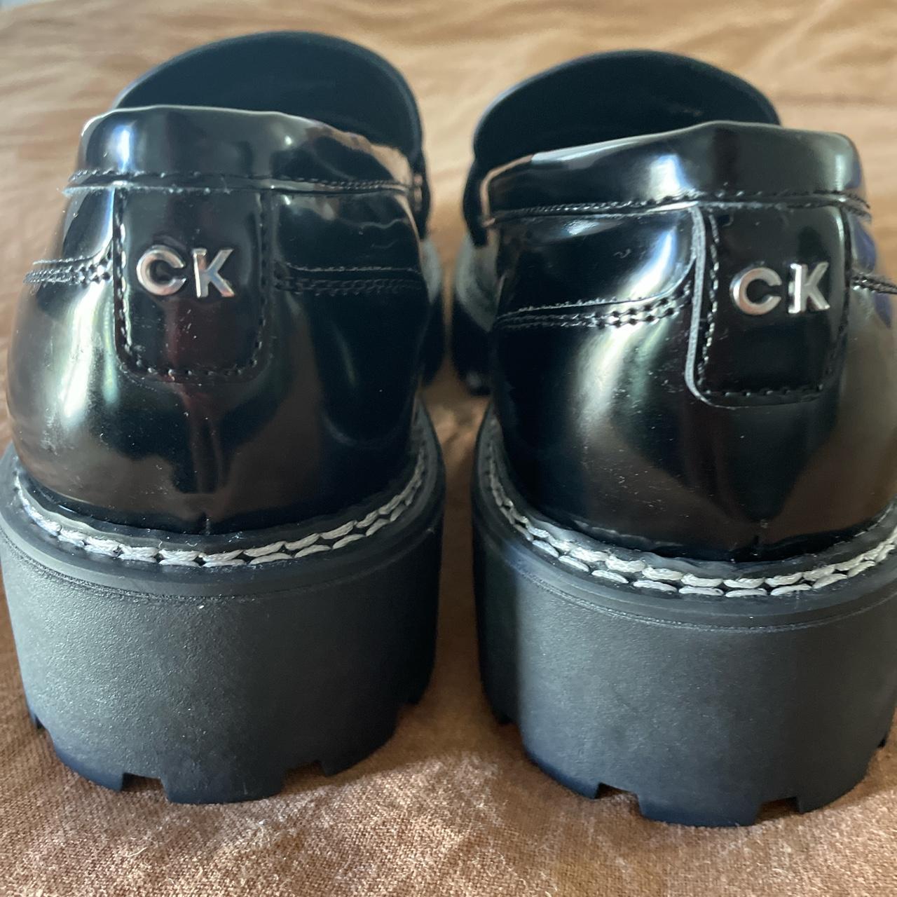 anne klein black patent loafers