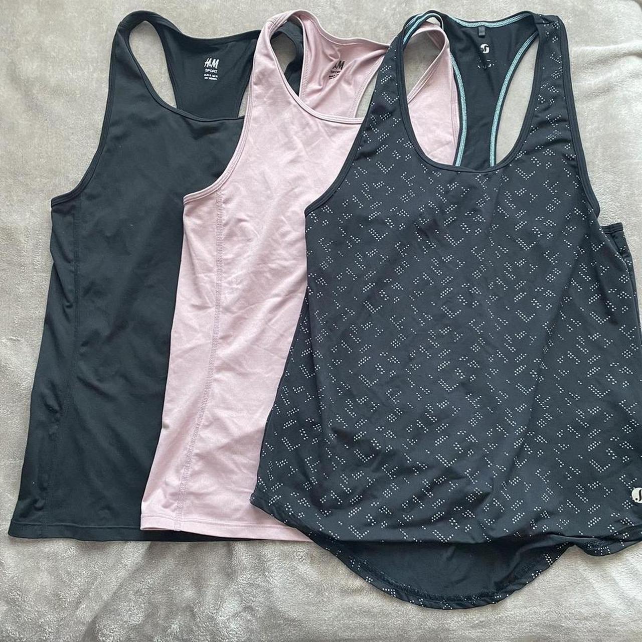 H&M Women's Black and Pink Vest Depop