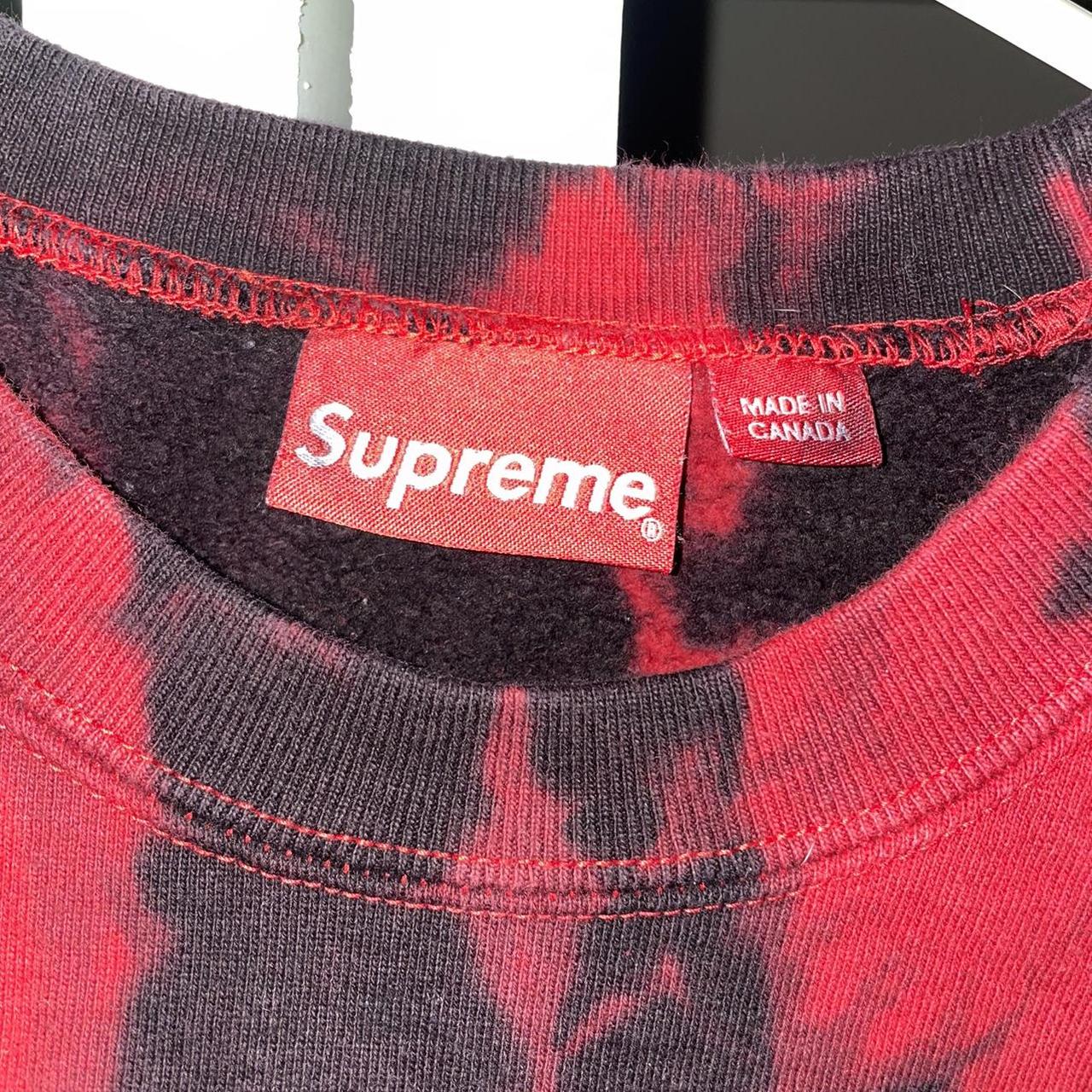 Supreme Small Box Crewneck FW21 Red Tie Dye, 100%...