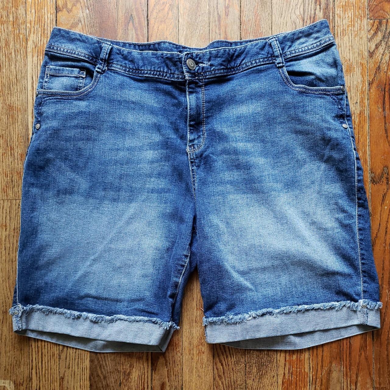 Lane Bryant Women's Blue Shorts Depop