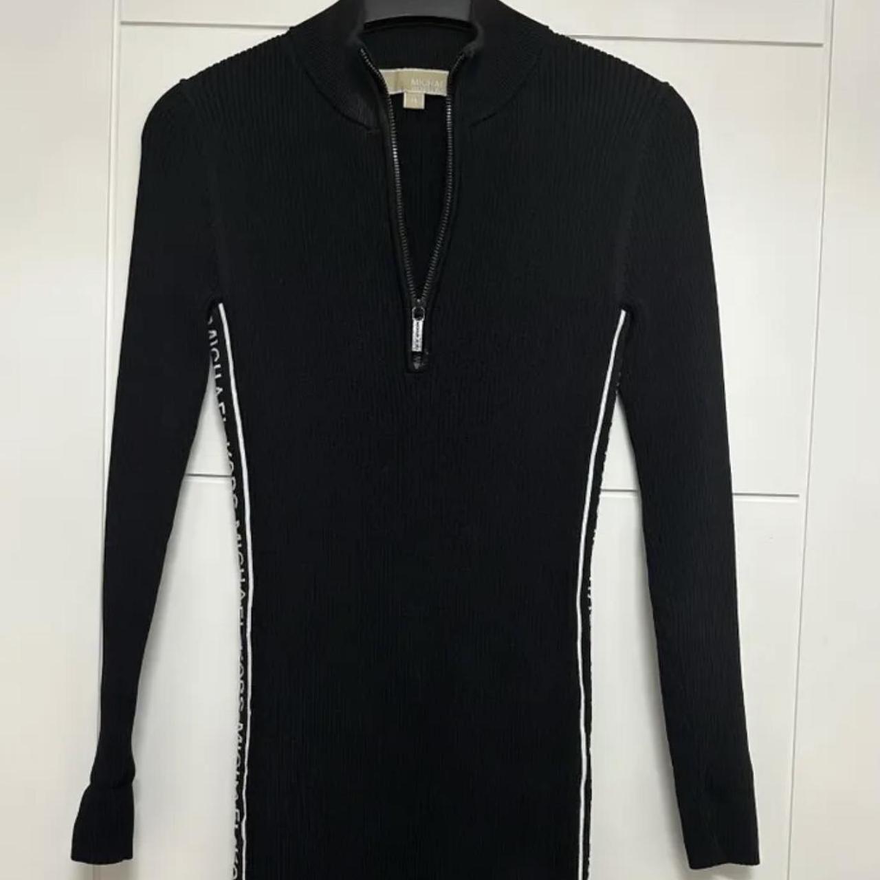 michael-kors-women-s-black-and-white-dress-depop