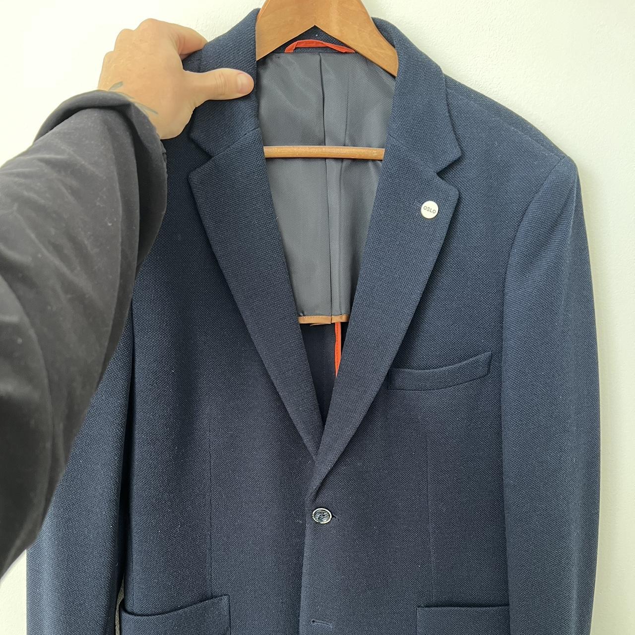 Fisk Of Oslo Mens Smart Blazer Slim L Button Depop