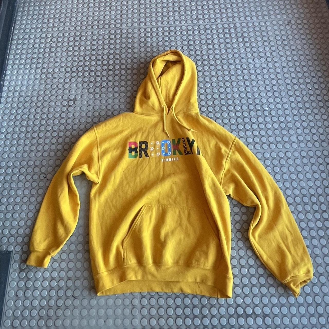 Brooklyn vinnies hoodie rare yellow color and it s Depop