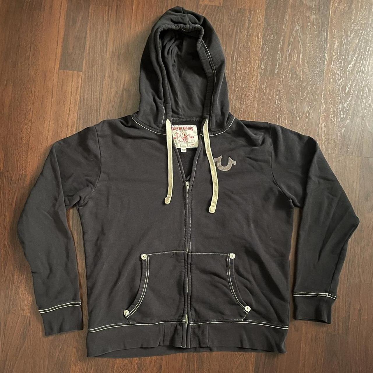 Vintage Oversized True Religion Hoodie Size Large... Depop