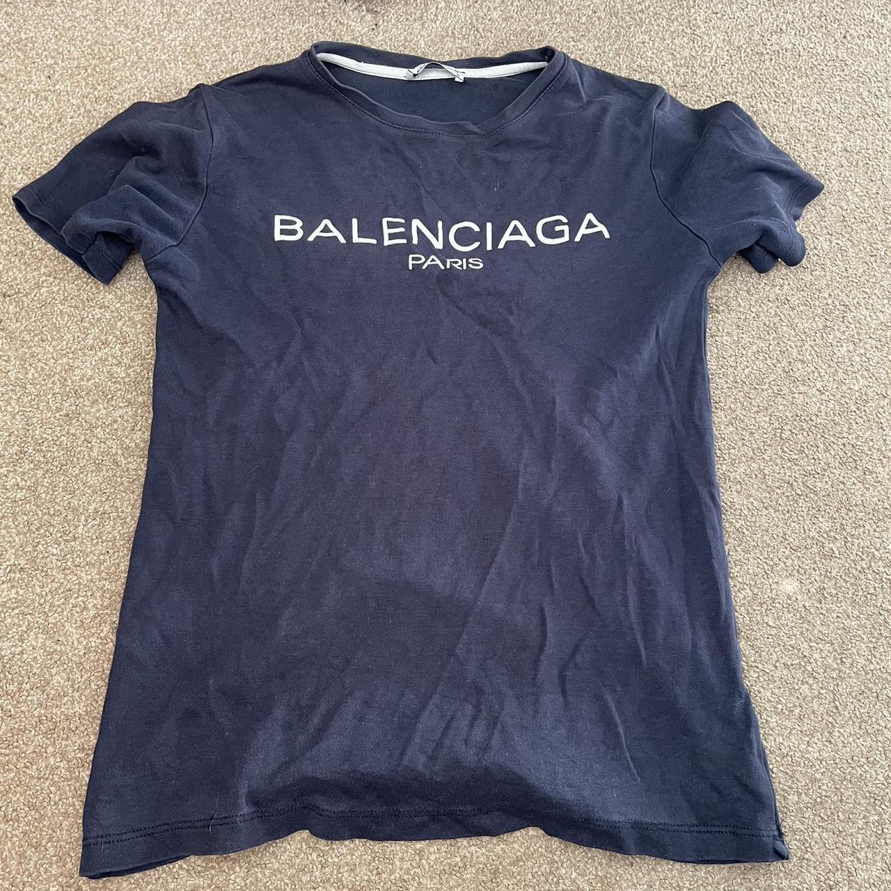 blue balenciaga tee