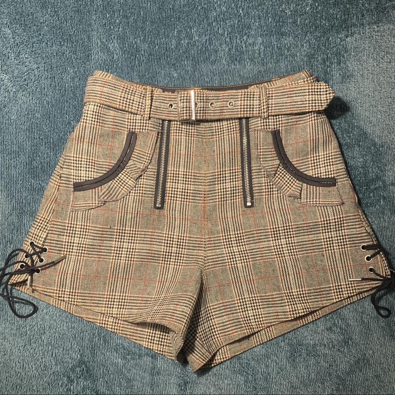 Plaid best sale booty shorts