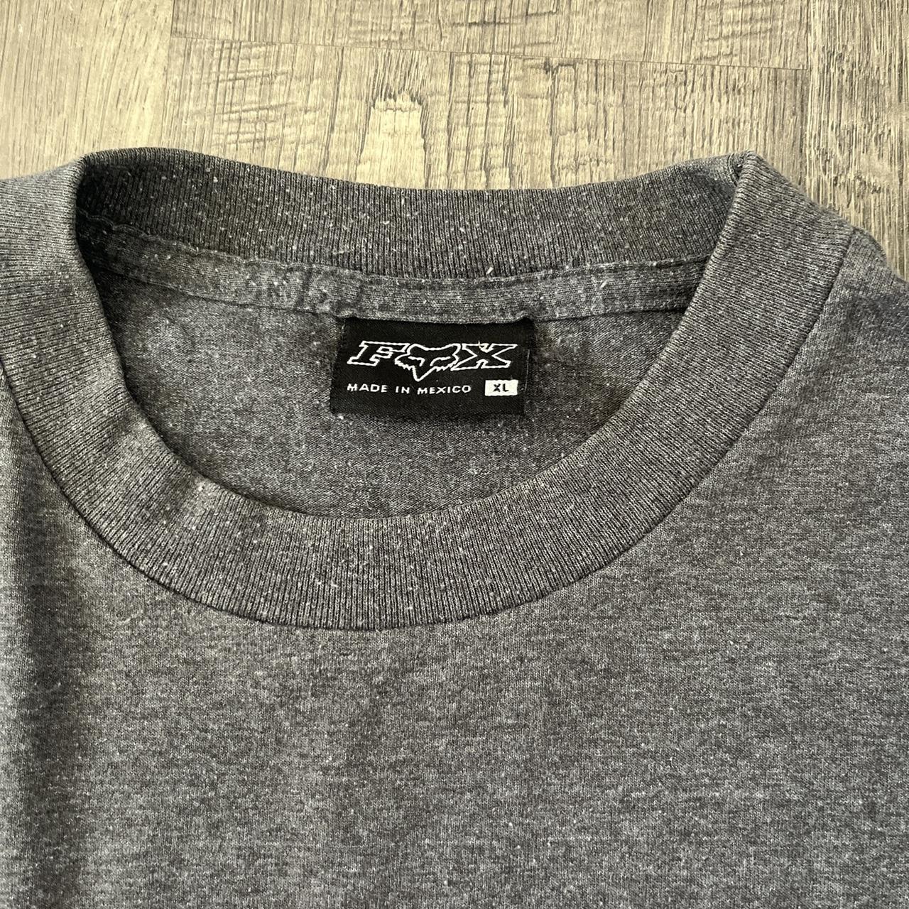 Fox Racing Men's Grey T-shirt | Depop