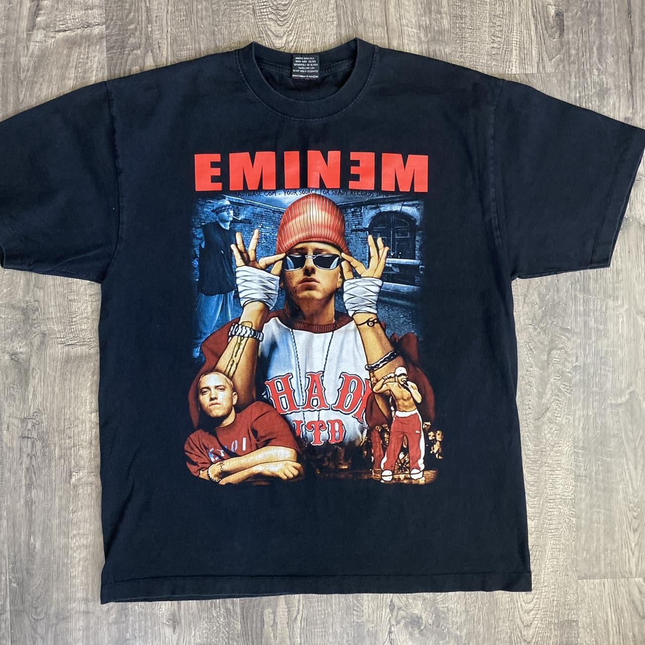 Rare Vintage Shady LTD good Eminem HipHop Logo Shirt