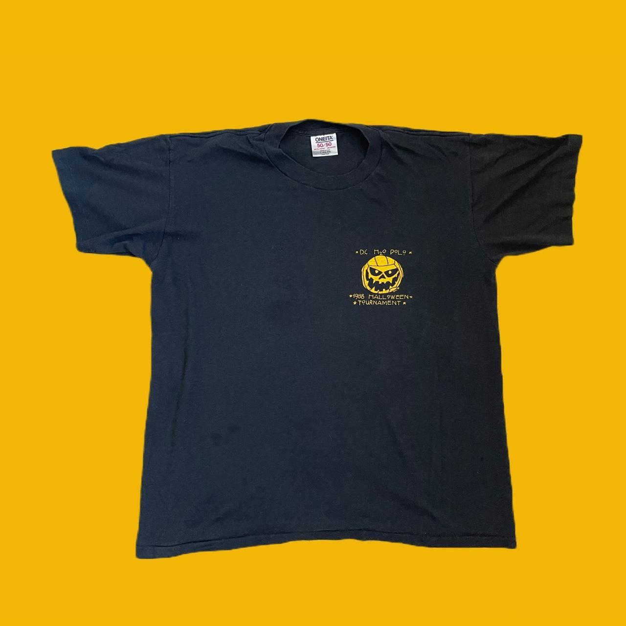 Vintage Oneita 50/50 single stitch t shirt L black | Depop