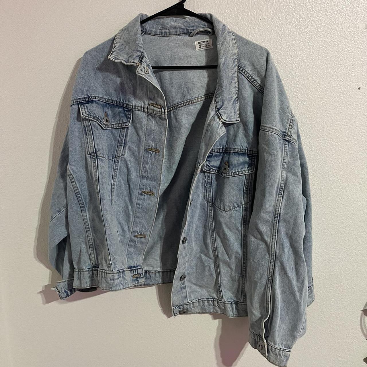 cotton on denim jacket perfect oversized Depop