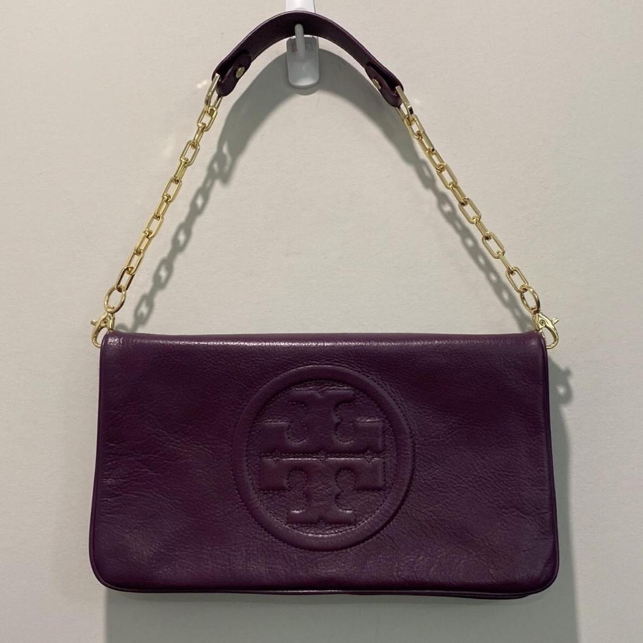 Tory Burch Plum and Gold deals Evening Purse