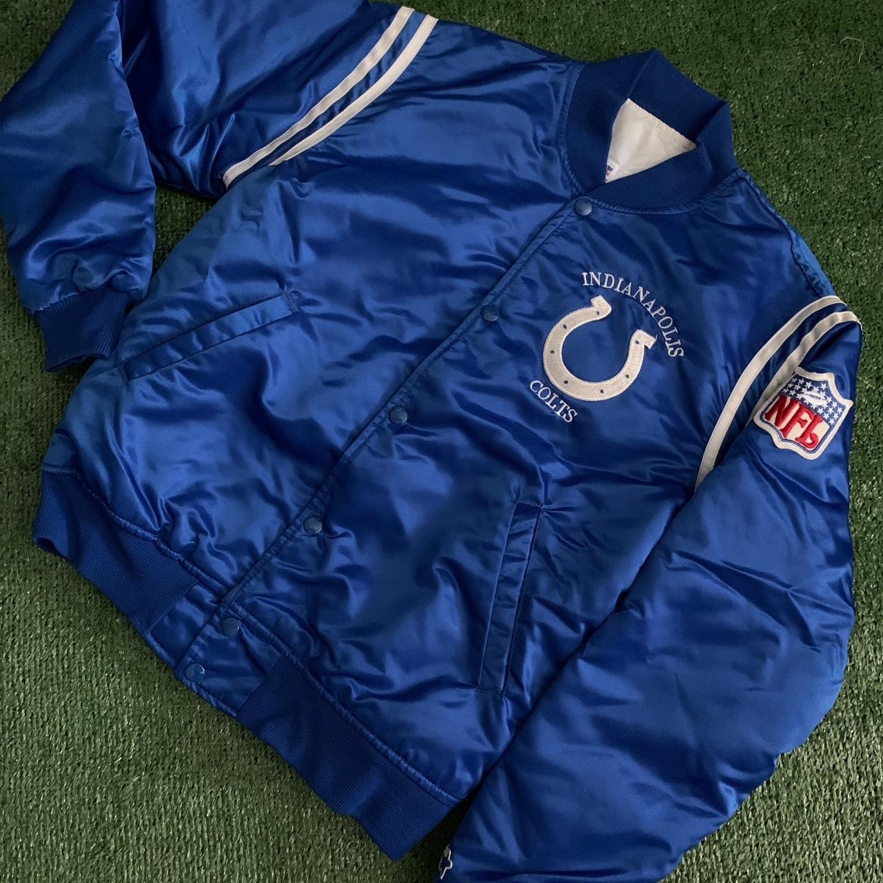 CRAZYYY EARLY 90s COLTS VARSITY JACKET MAKE - Depop