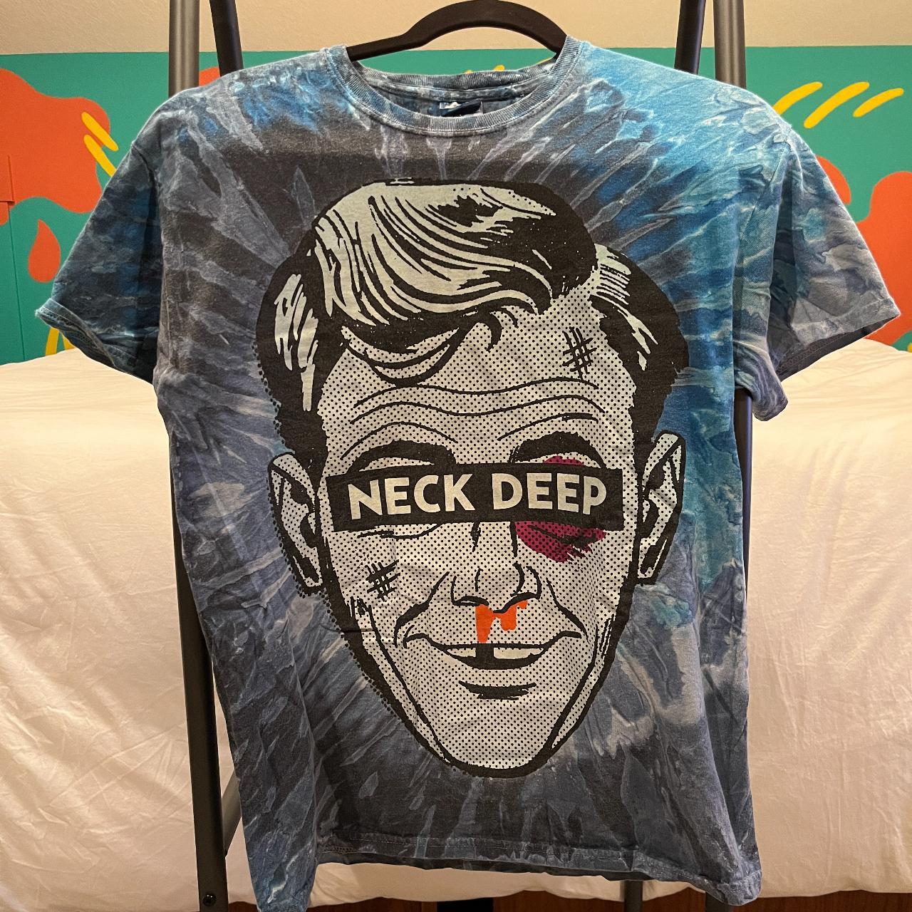 neck deep tie dye shirt