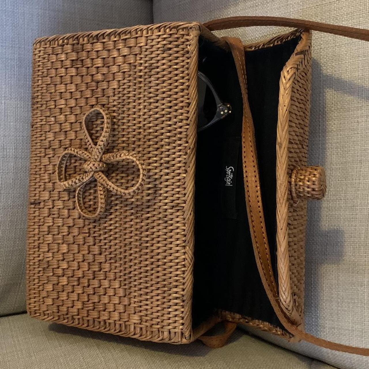 Sportsgirl straw shoulder bag Depop