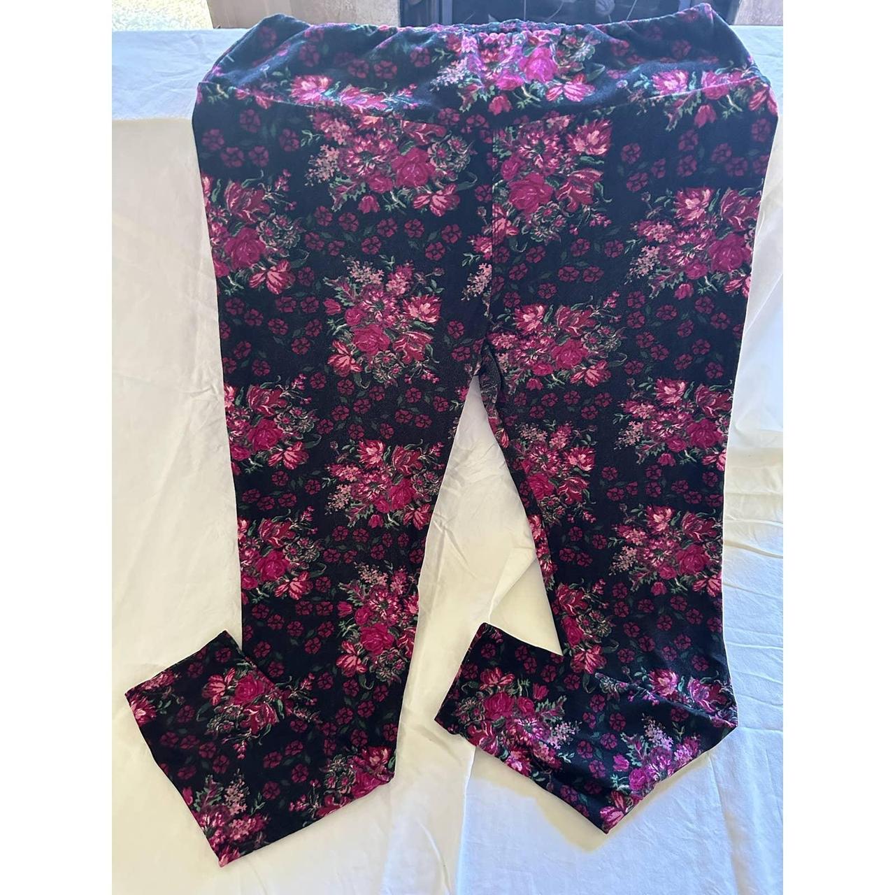 Lularoe T/C Floral leggings #lularoe #t/c leggings - Depop