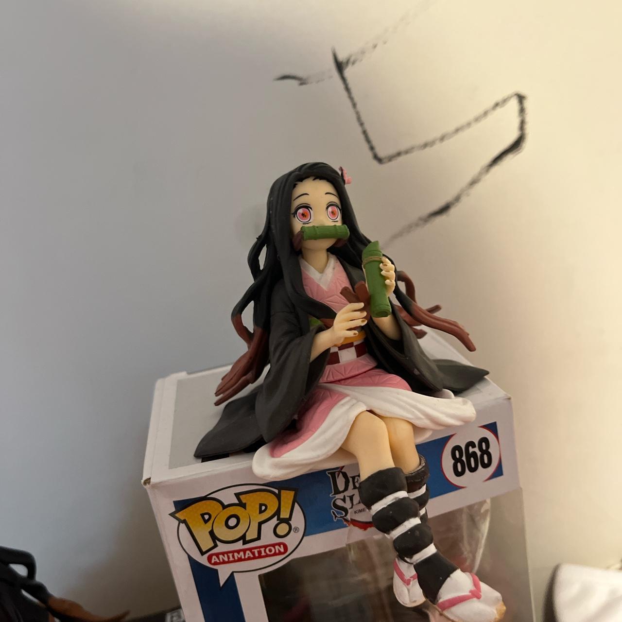 Sitting nezuko kamado figure #nezuko #nezukokamado... - Depop