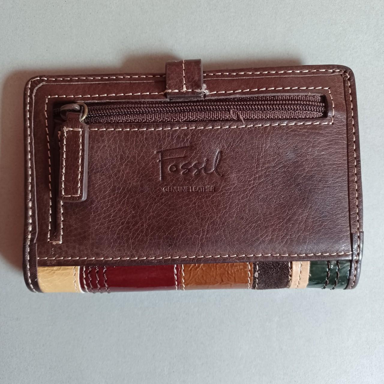 Fossil Women's Brown and Tan Walletpurses Depop