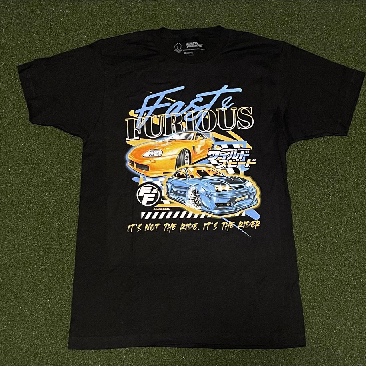 Black 'Fast & Furious' T-shirt - Depop