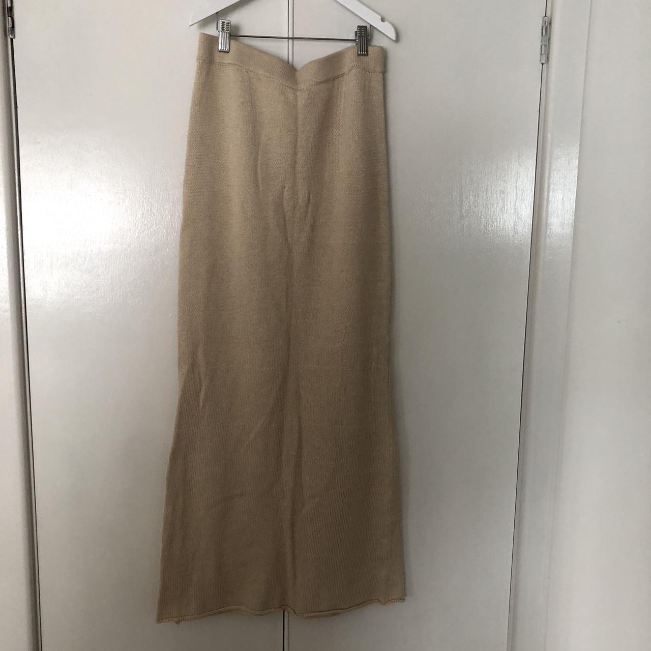Knitted long skirt hardly worn size M Depop