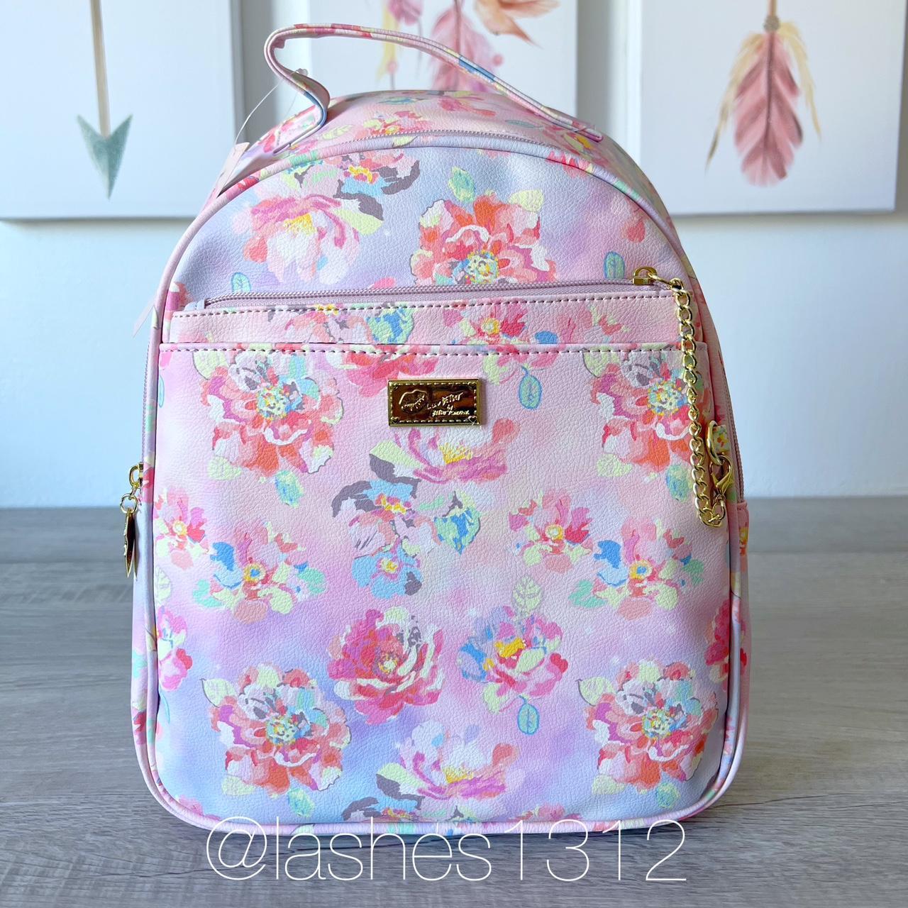 Luv good BETSEY JOHNSON Backpack with Pouch Pink Floral Charli LBCHARLI