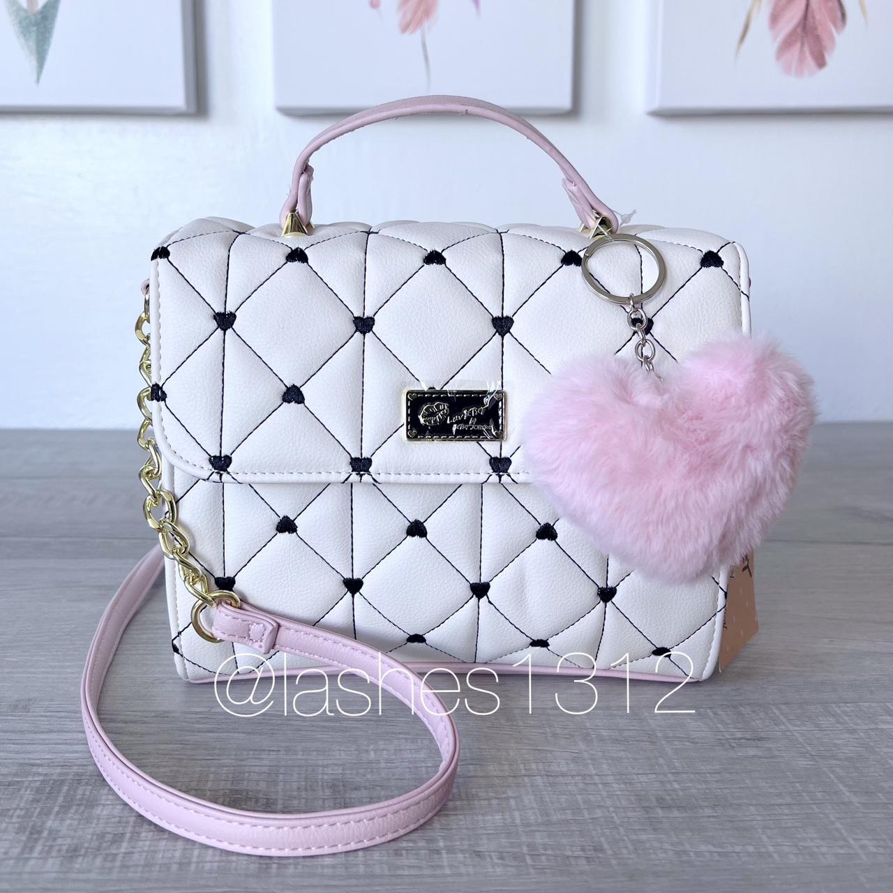 Luv BETSEY JOHNSON Purse Kinley Crossbody Satchel - White Rainbow hotsell LBKINLEY