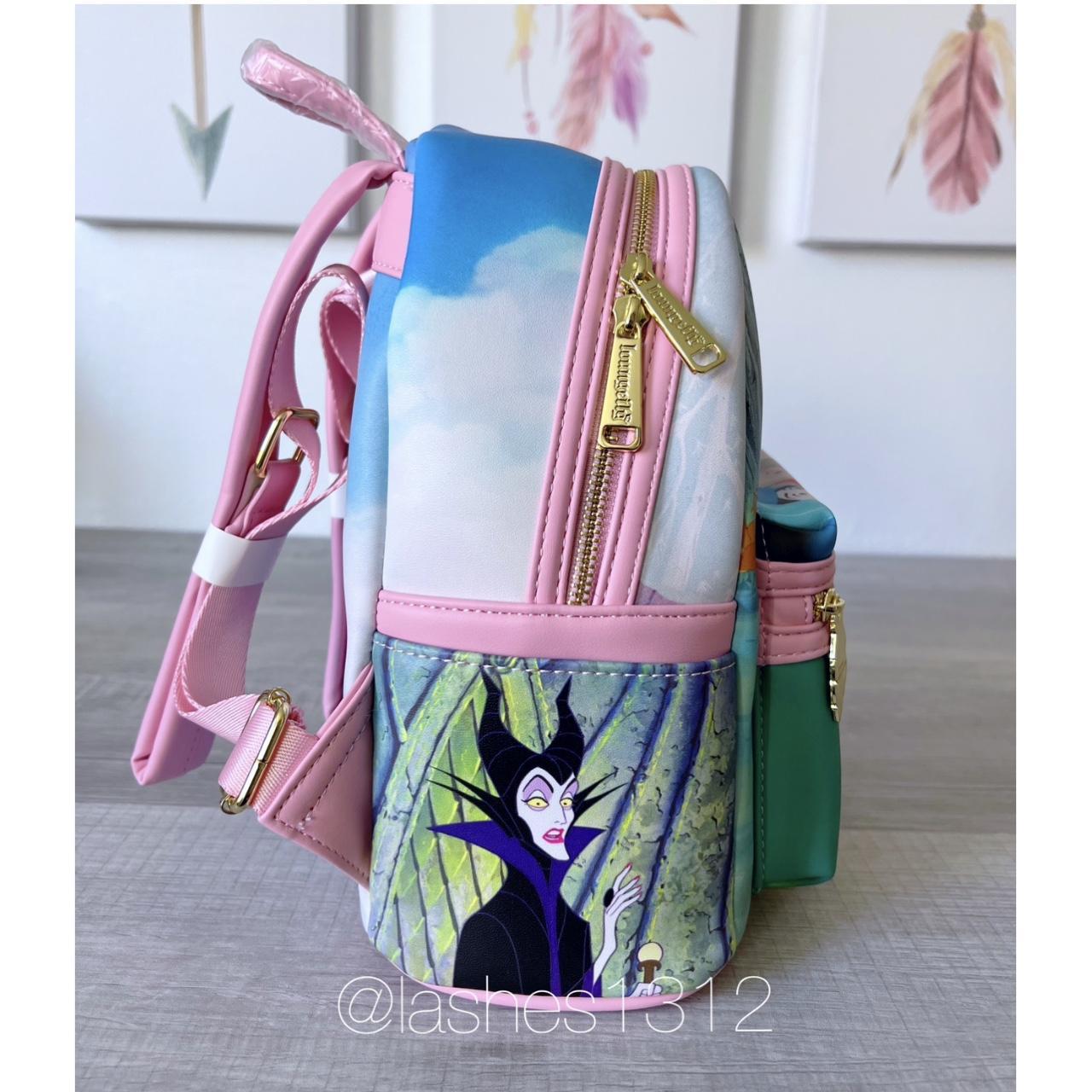 Aurora Sleeping Beauty loungefly backpack small flaw - Depop