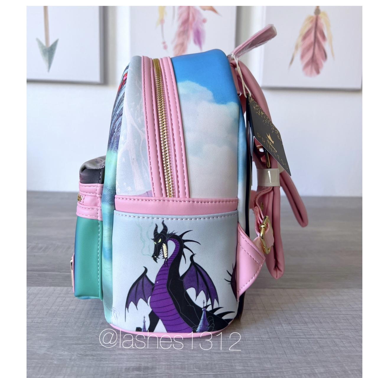 Aurora Sleeping Beauty loungefly backpack small flaw - Depop