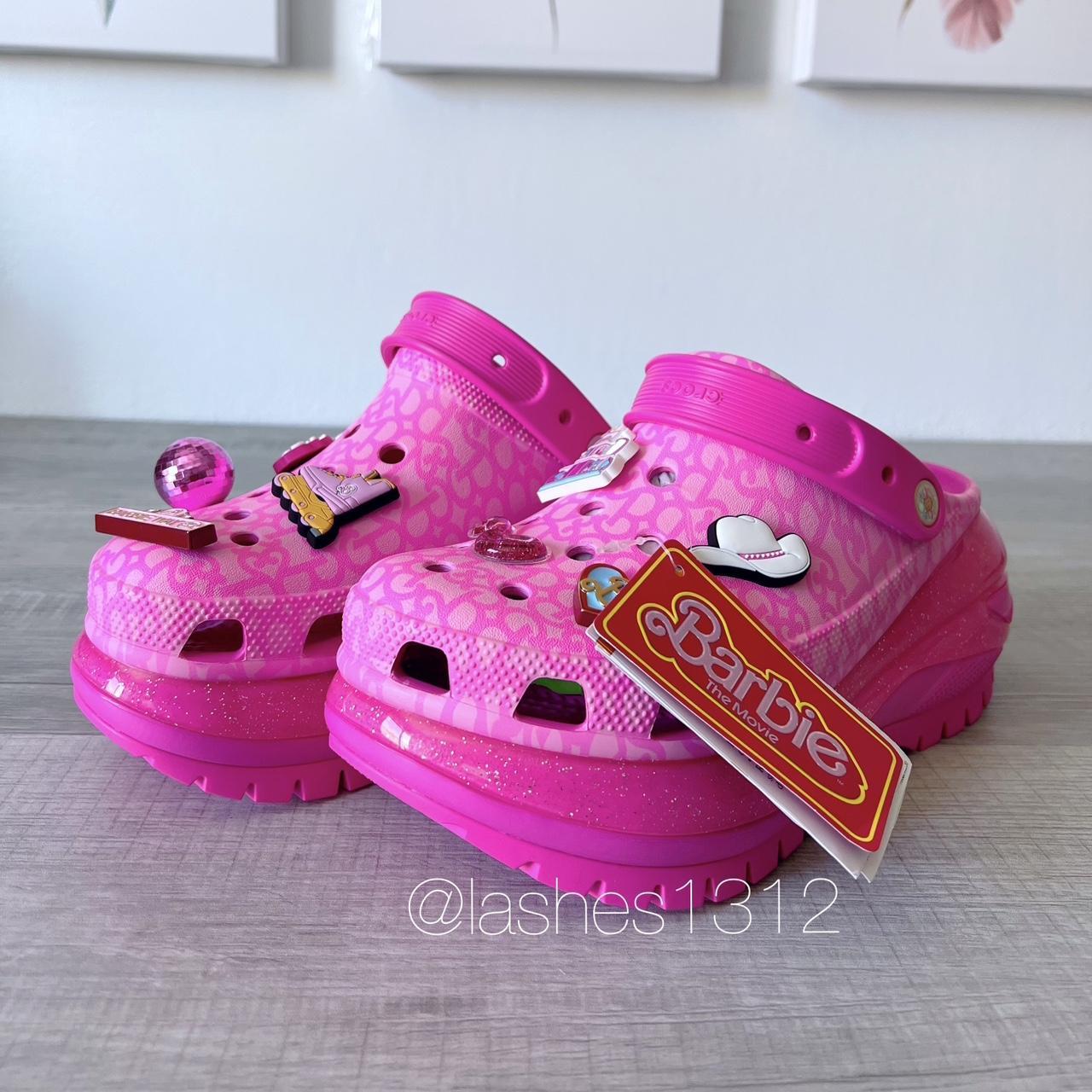 ☆【CROCS】☆Crocs x Barbie The Movie Classic Mega Crush☆ Crocs Classic Mega Crush Clog Barbie The Movie Electric Pink