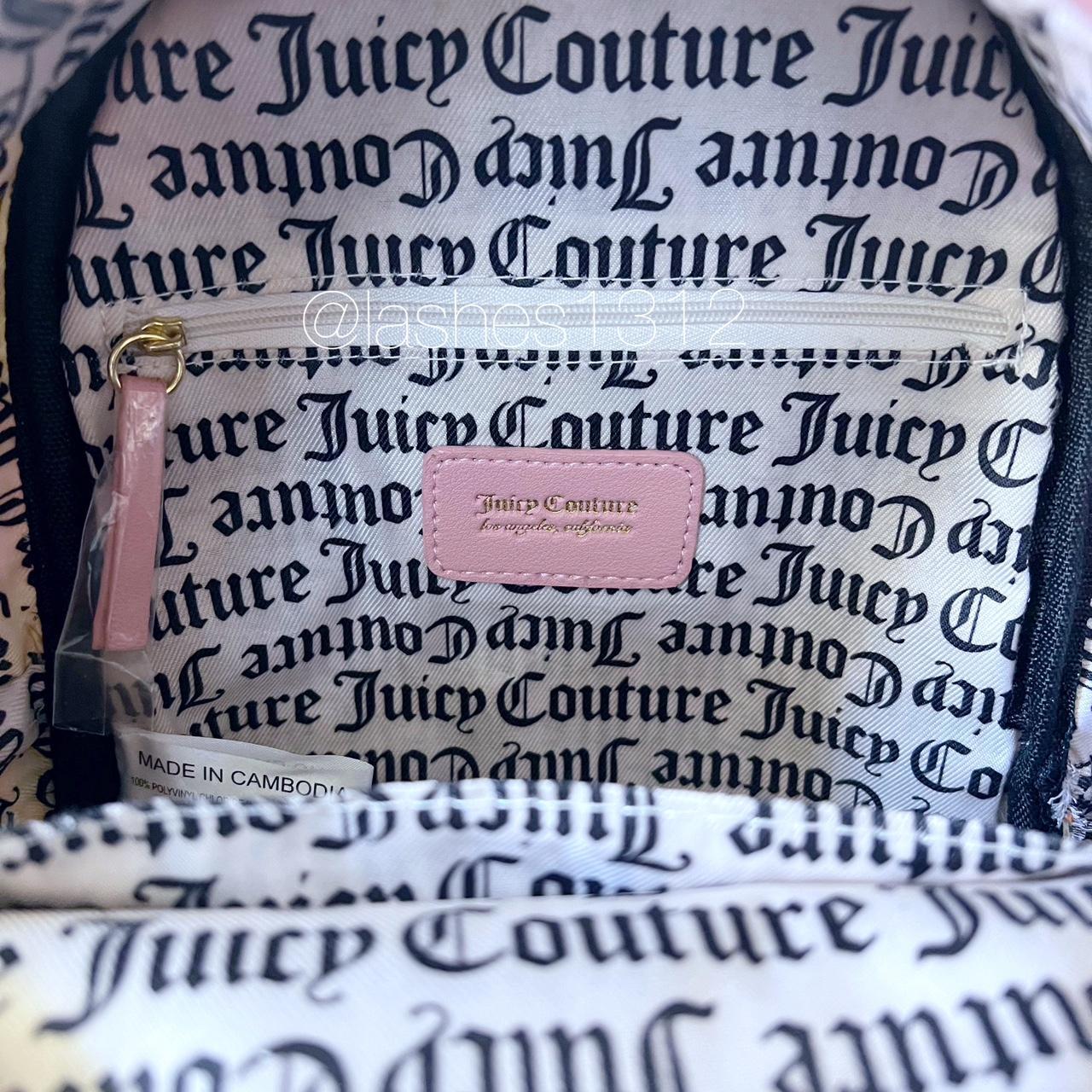 Juicy Couture Black/Pink Petal Rose with Gold Hardware BACKPACK high quality