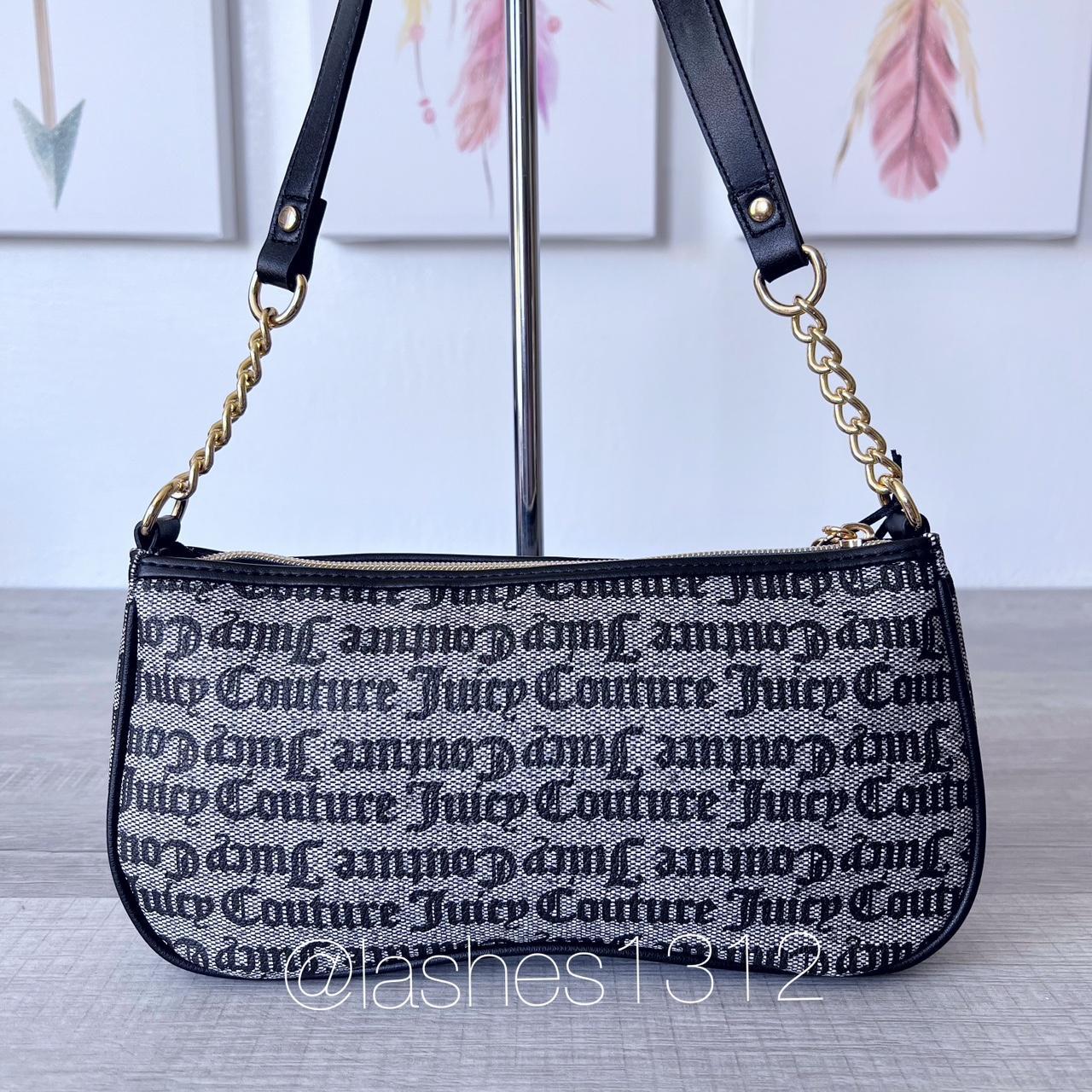 Juicy Couture gothic print gray black speedy bag. - Depop