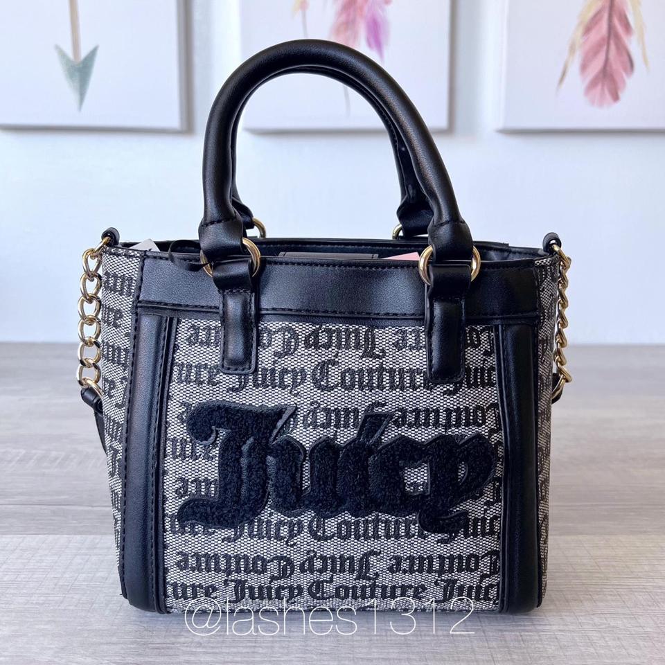 Juicy Couture gothic print gray black speedy bag. - Depop