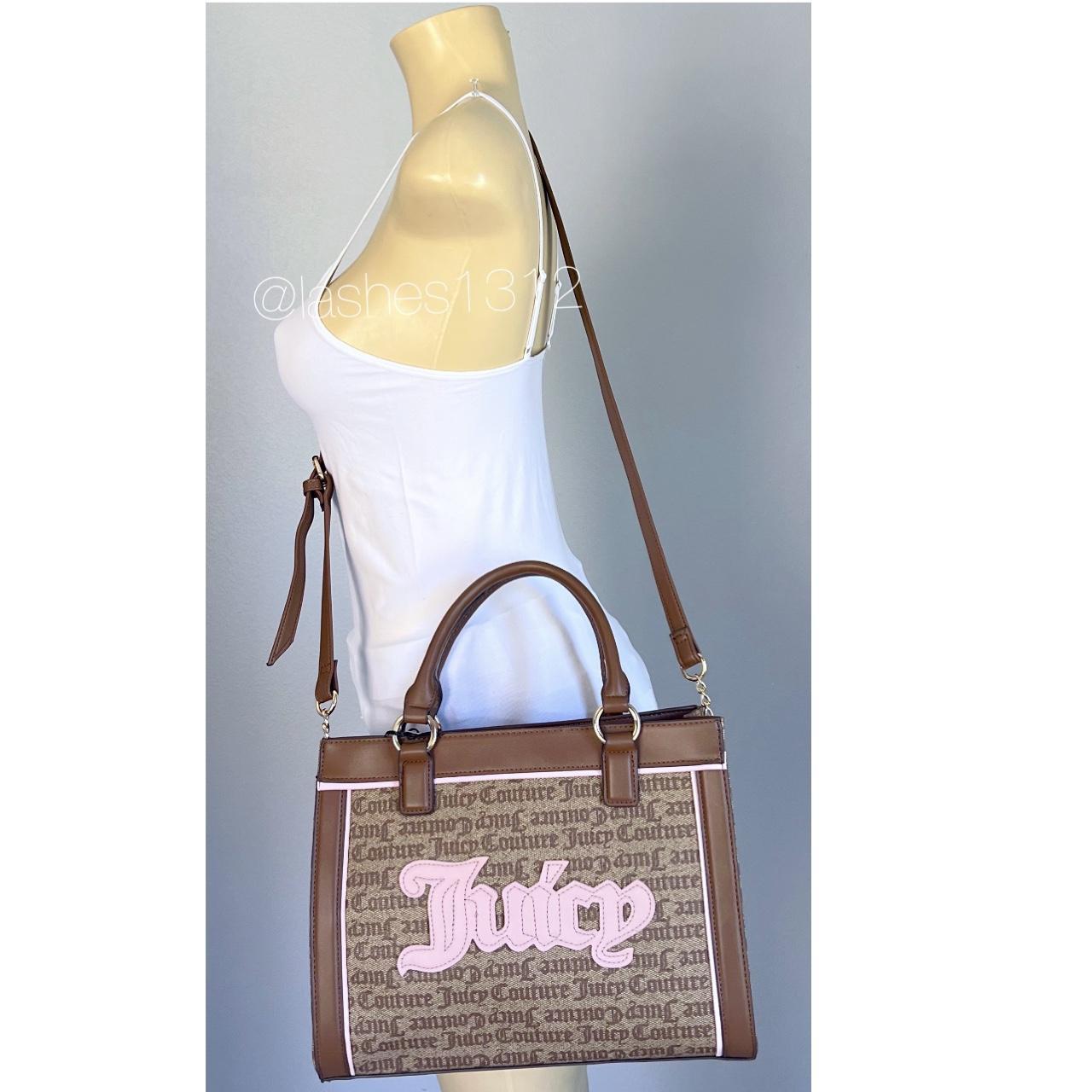 Juicy Couture Paparazzi Tote, - Brown pebble faux