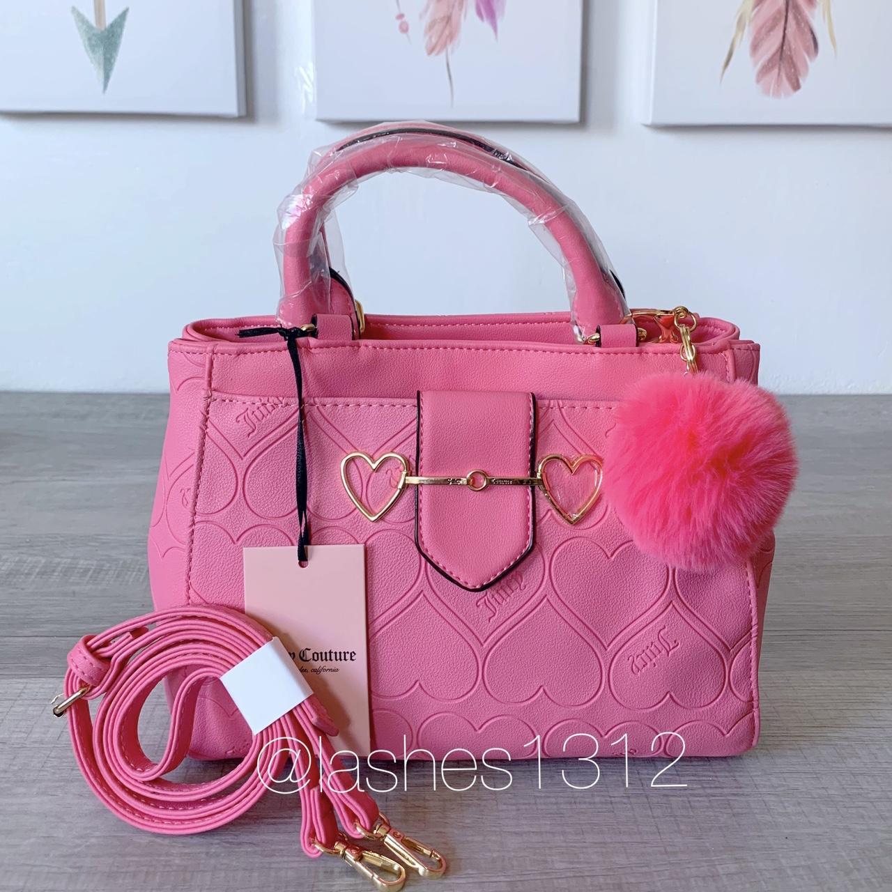 Vintage Hot Pink Juicy Couture Purse Bowler Bag Handbag Satchel Velour Y2K  | eBay