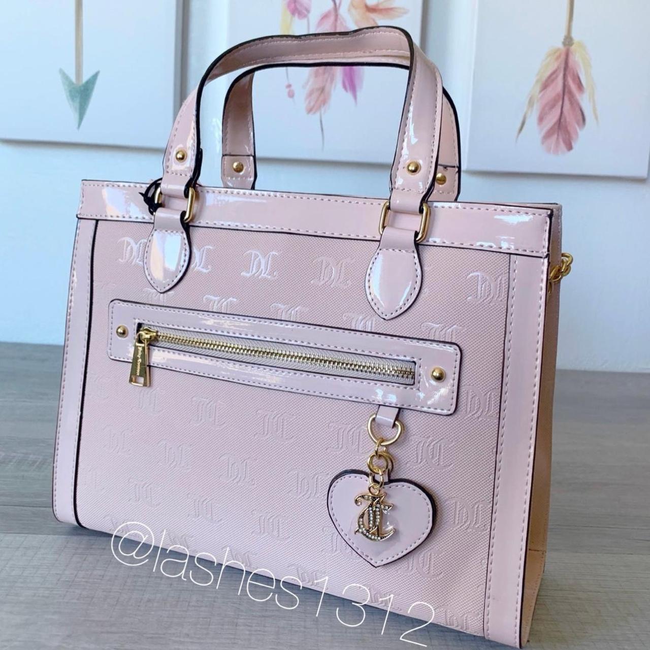 Juicy Couture Nailed It Tote, - Shiny pink patent