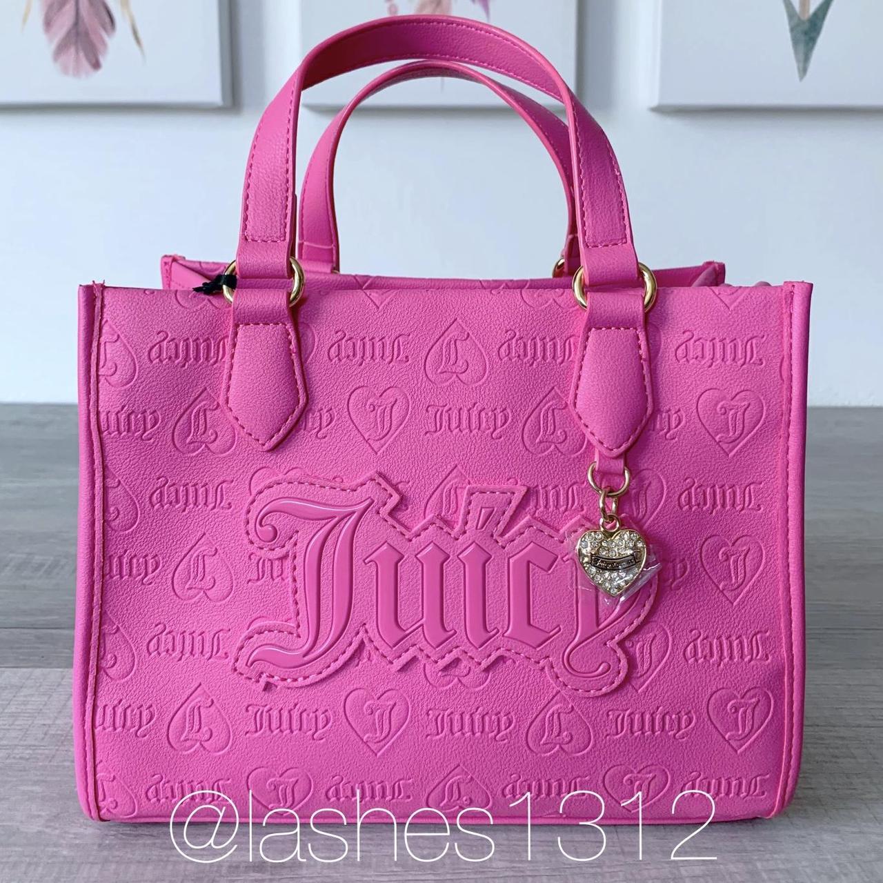 【Juicy Couture】フェイクレザートートバッグ ピンク 関税込み セール】【MAISON CLUB】バイカラーPUレザートートバック M