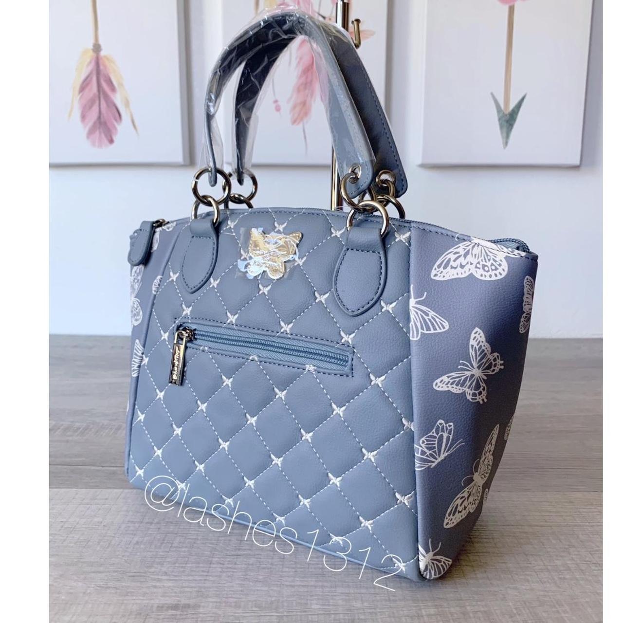 Luv Betsey Kinley Satchel Blue quilted faux