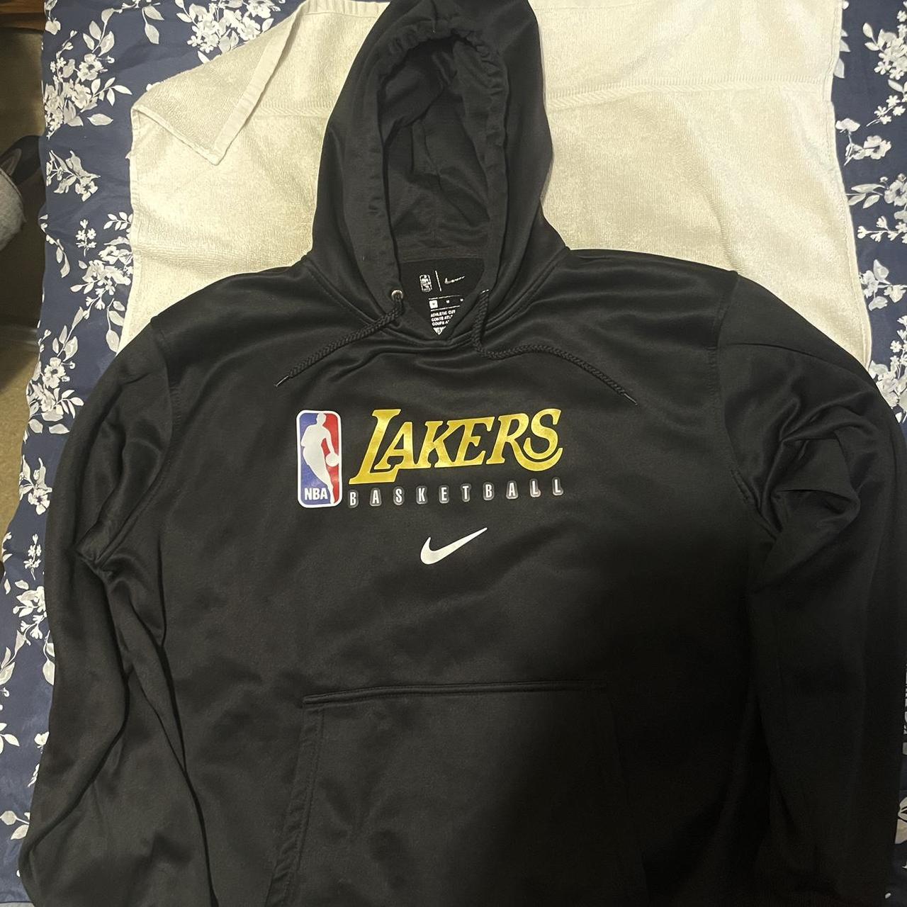 Lakers black warm up hoodie hotsell