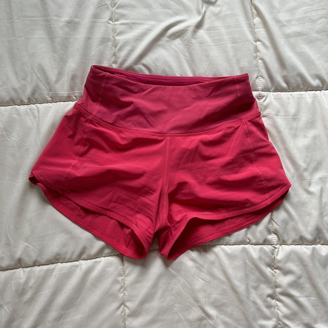 Pink Lululemon Shorts size: 2 - Depop