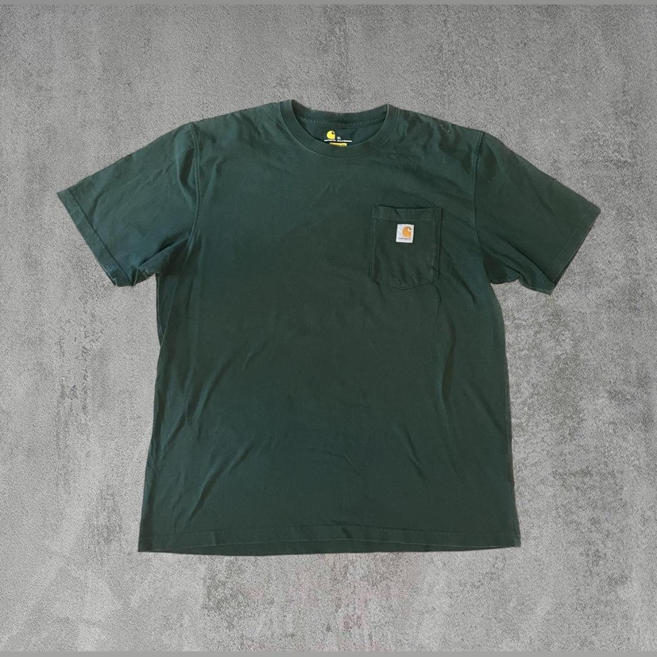 Dark Green Carhartt Pocket Tee XL - Depop