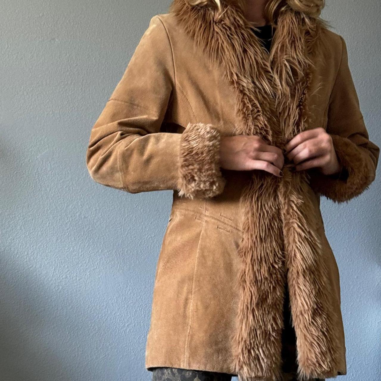 MixIt suede and faux fur jacket super cute warm. Depop