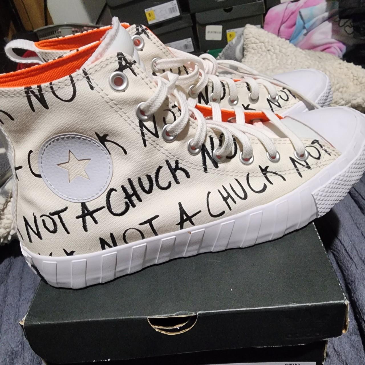 "NOT A CHUCK" Converse Hi Depop