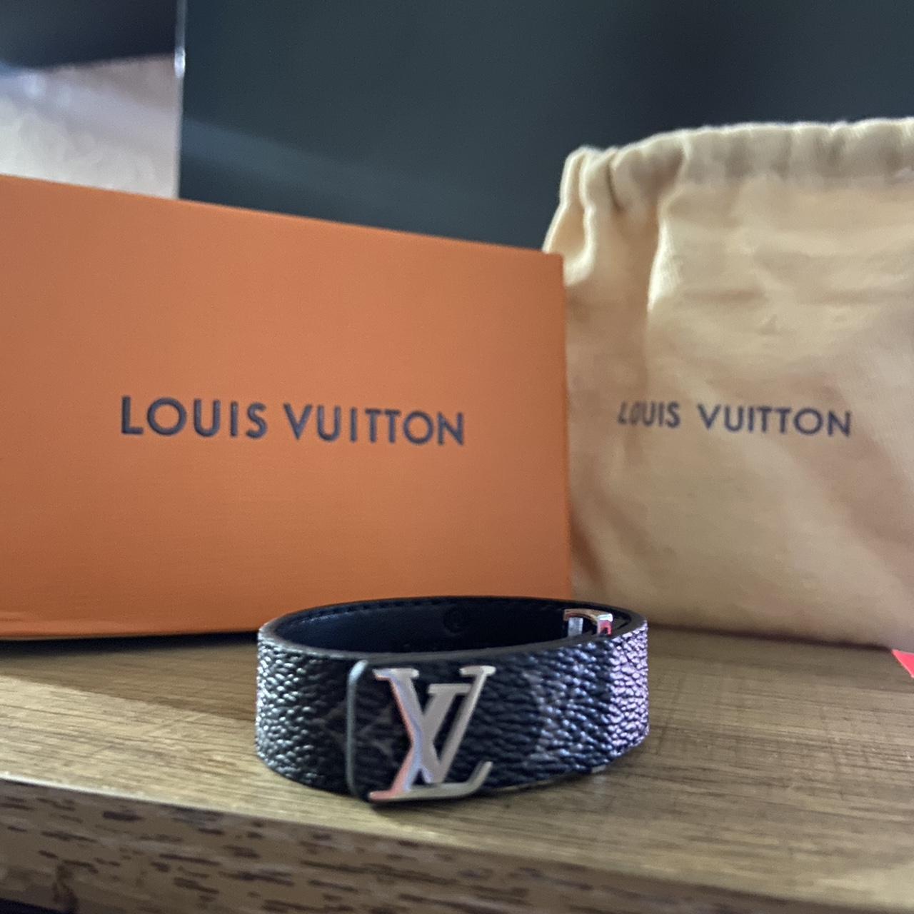 Louis Vuitton Louis Vuitton Slim Bracelet - Black Monogram - Mens