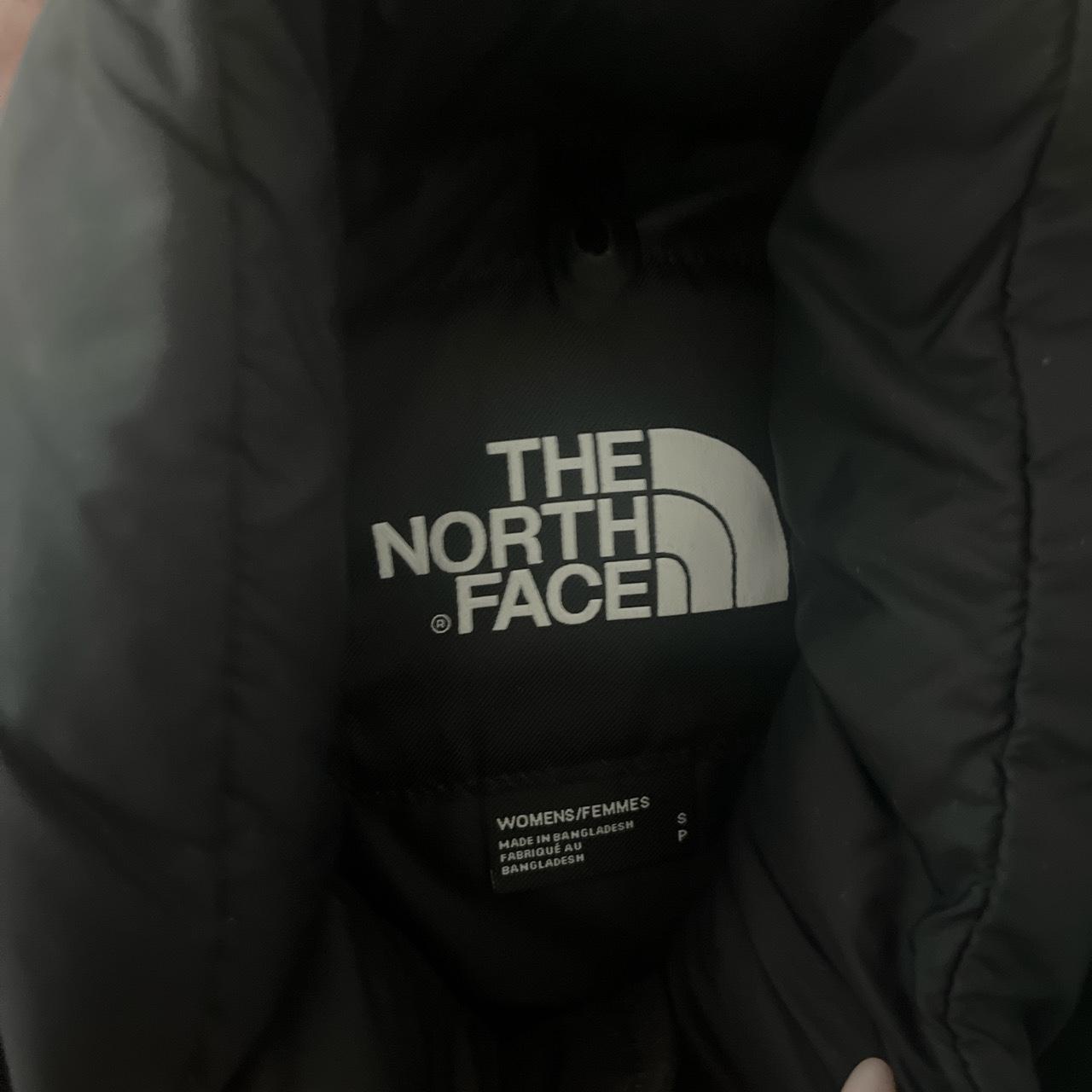 north face puffer vest size s in womens worn... - Depop