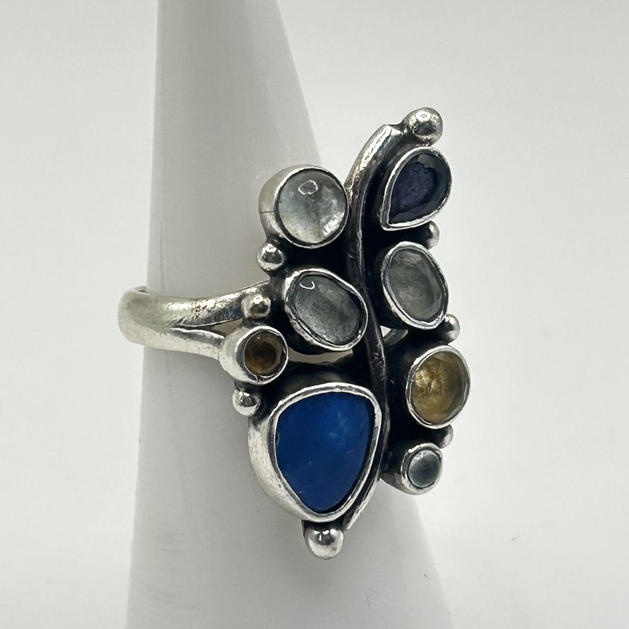 Preloved Women's Ring - Silver/Multi – Multi Gems… - image 3