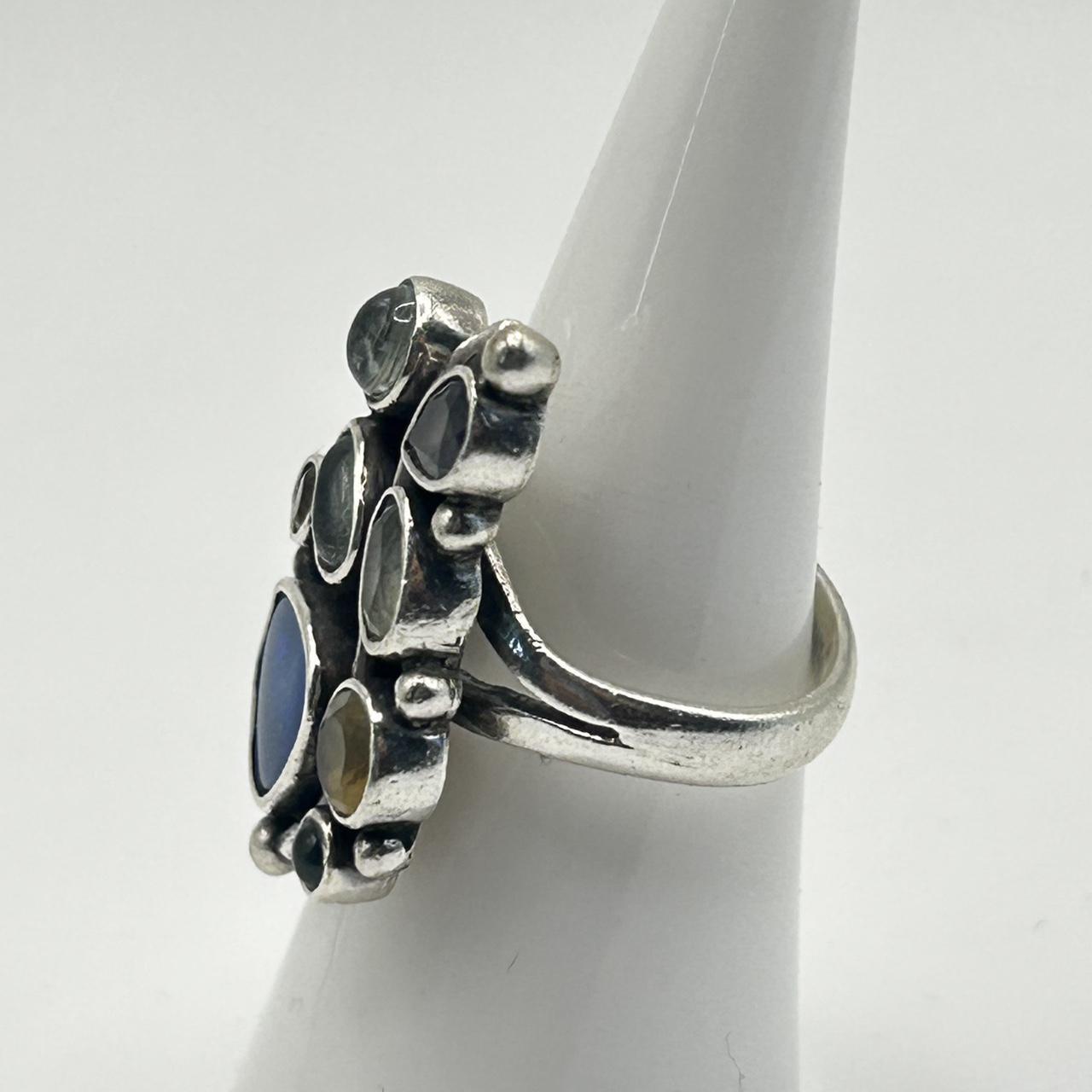 Preloved Women's Ring - Silver/Multi – Multi Gems… - image 4